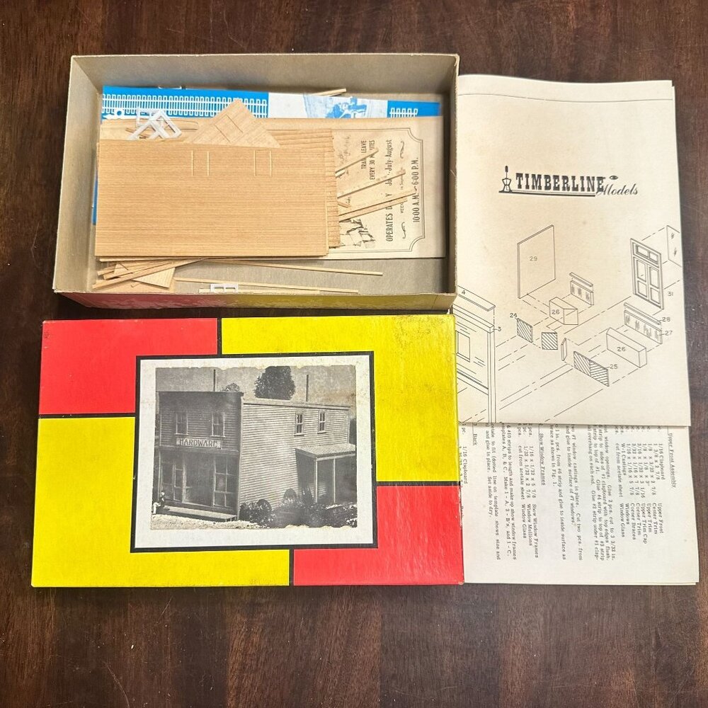 Timberline Woodcraft Hardware Store Model Kit No. 100-895 Vintage Model Kit